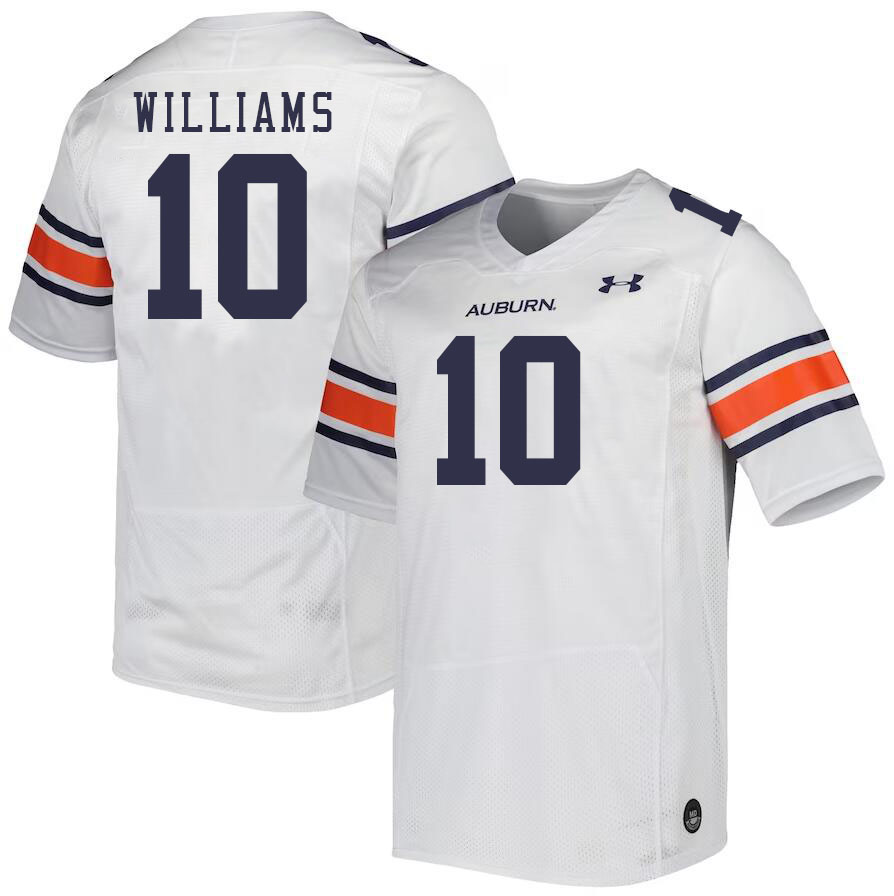 Men #10 Amaris Williams Auburn Tigers College Football Jerseys Stitched-White